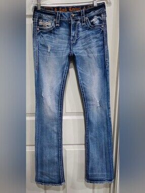 Rock Revival Women's Boot Cut Jeans - Faded Blue Wash